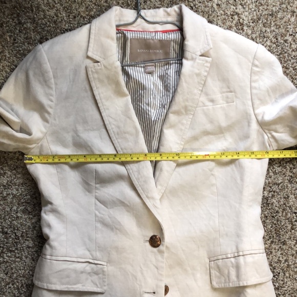 Banana Republic Linen Blazer classic fit 2P - Picture 5 of 6